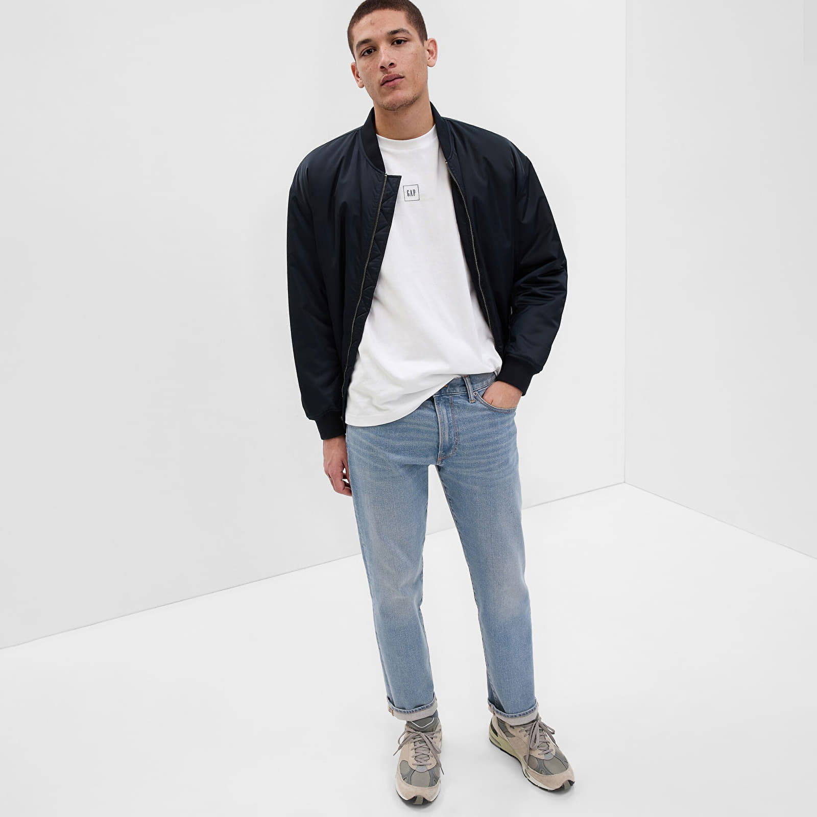 Denim Pants Straight Light Wash