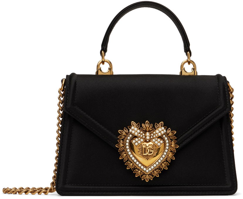 Kabelka Dolce & Gabbana Small Devotion Satin Bag Čierna | BB6711 A7630