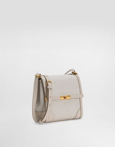 Taška cez rameno Dolce & Gabbana Dolce & Gabbana Marlene Fabric and Calfskin Shoulder/Crossbody Bag Béžová | BB7726A9AC88M043, 2