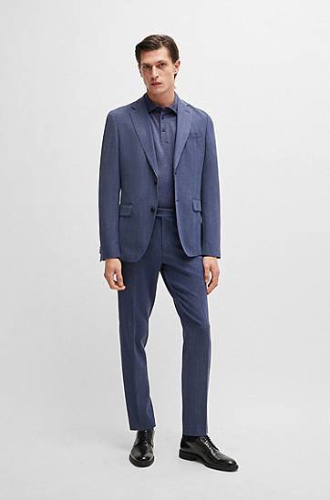 Polo tričko BOSS Slim-Fit Polo Shirt Modrá | 50518767, 1