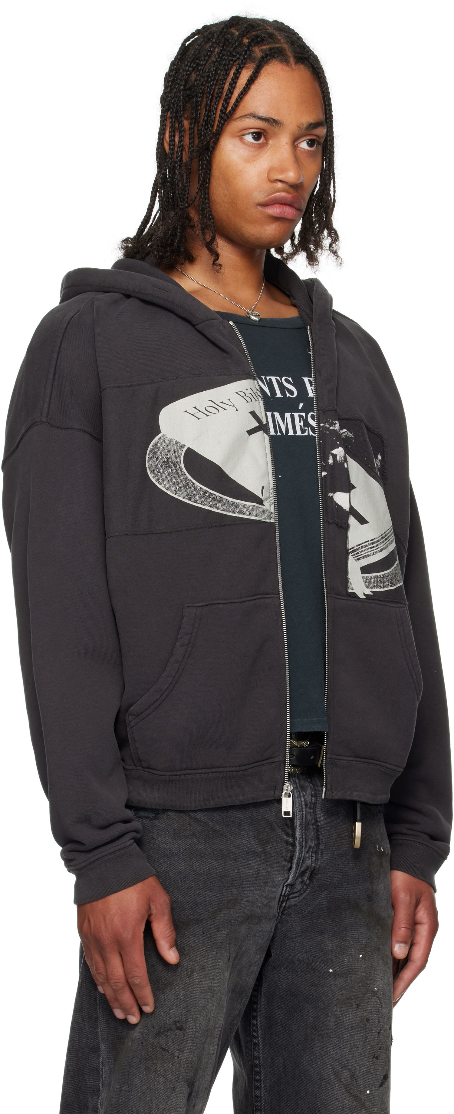 Mikina Enfants Riches Déprimés Enfants Riches Déprimés Holy Bible Assemblage Baggy Zip Hoodie Čierna | 020-465, 1