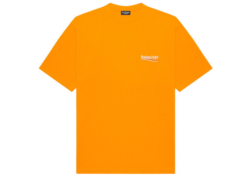 Tričko Balenciaga Political Campaign Large Fit T-Shirt Fluo Orange Oranžová | 641675TKVE87073