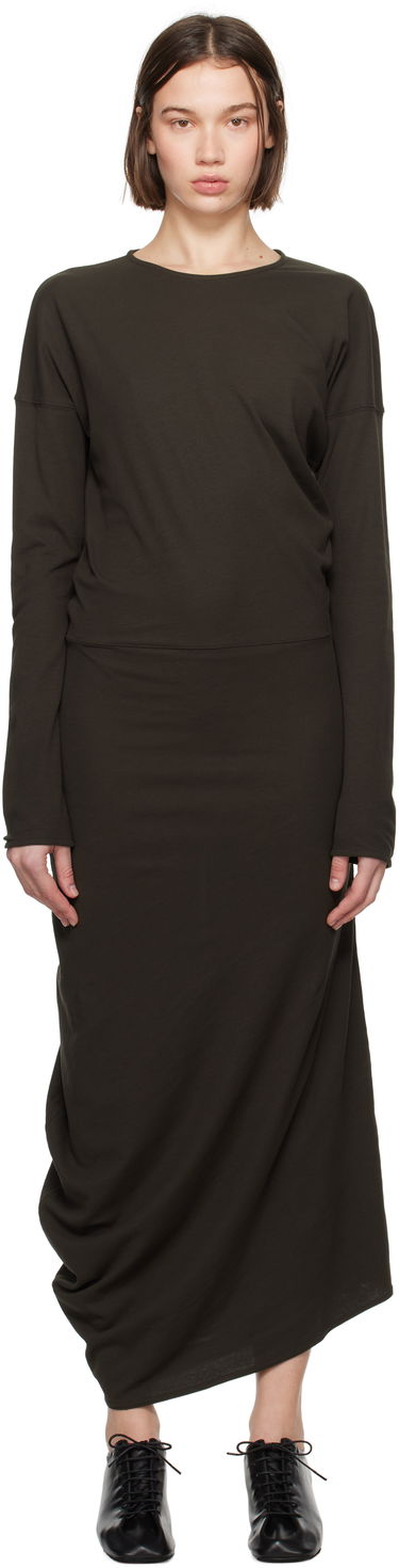 Šaty LEMAIRE Lemaire Women's Twisted Long Sleeve Midi Dress Zelené | DR1085 LJ1025, 0