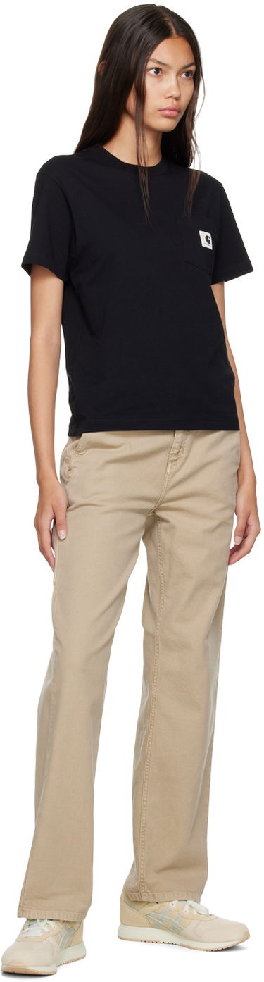 Nohavice Carhartt WIP Straight Fit Cotton Canvas Pants Béžová | I030289 07EFH, 3