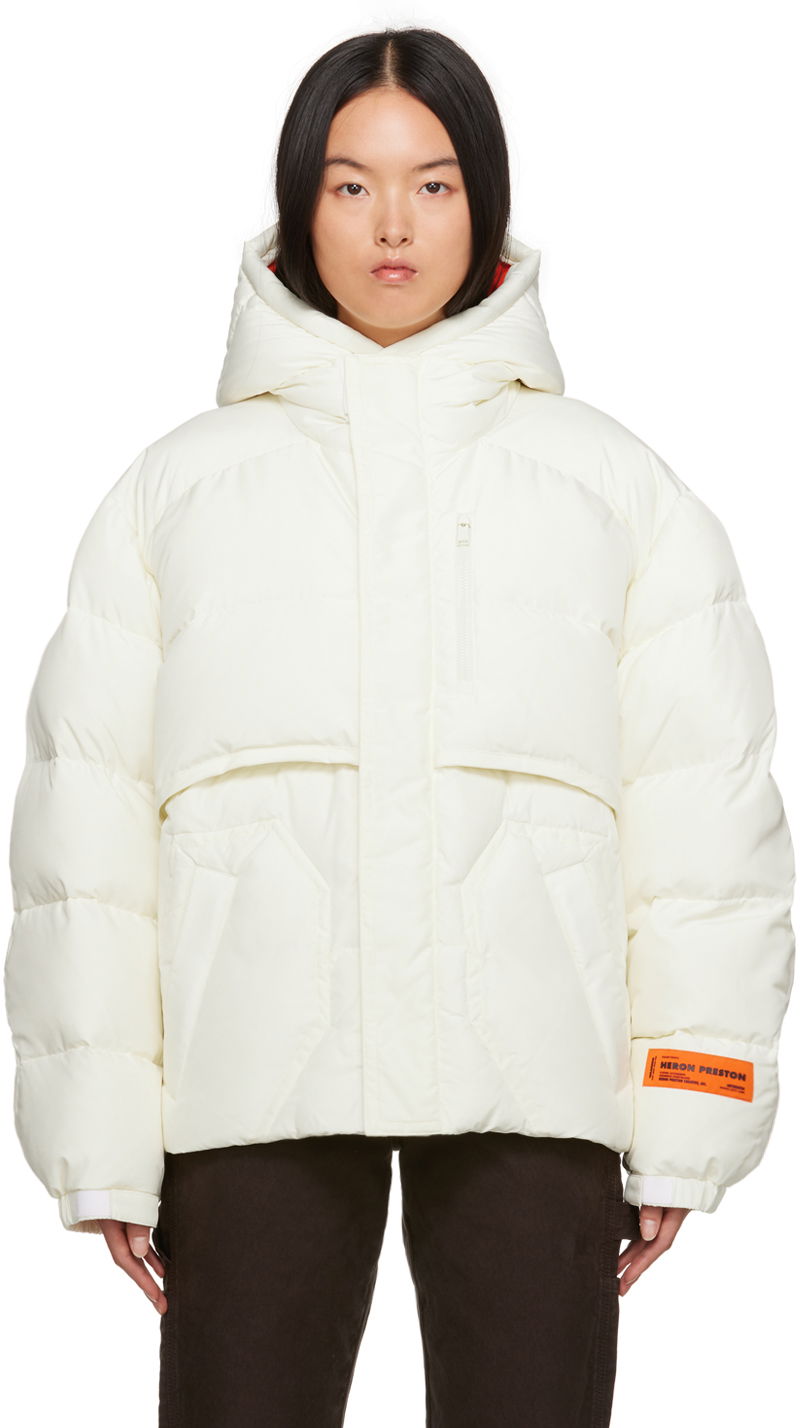 Bunda HERON PRESTON Hooded Down Jacket Biela | HWED009F23FAB0010400, 0