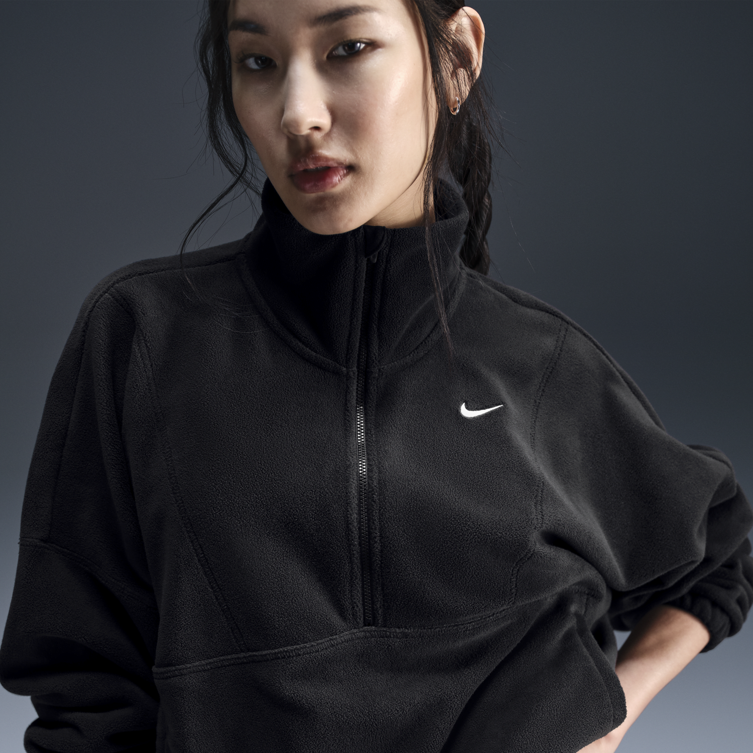 Mikina Nike Therma-FIT One Half Zip Fleece Sweatshirt Čierna | FV7955-010, 1