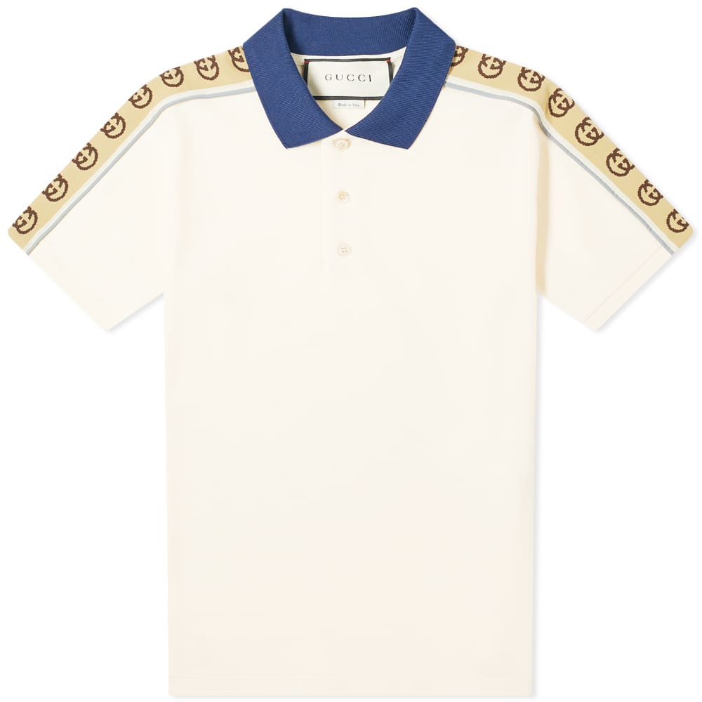 Polo tričko Gucci Taped Logo Polo Bone Béžová | 598949-XJB0Q-9247, 0