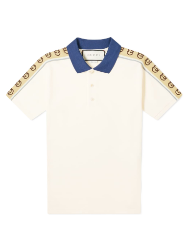 Polo tričko Gucci Taped Logo Polo Bone Béžová | 598949-XJB0Q-9247
