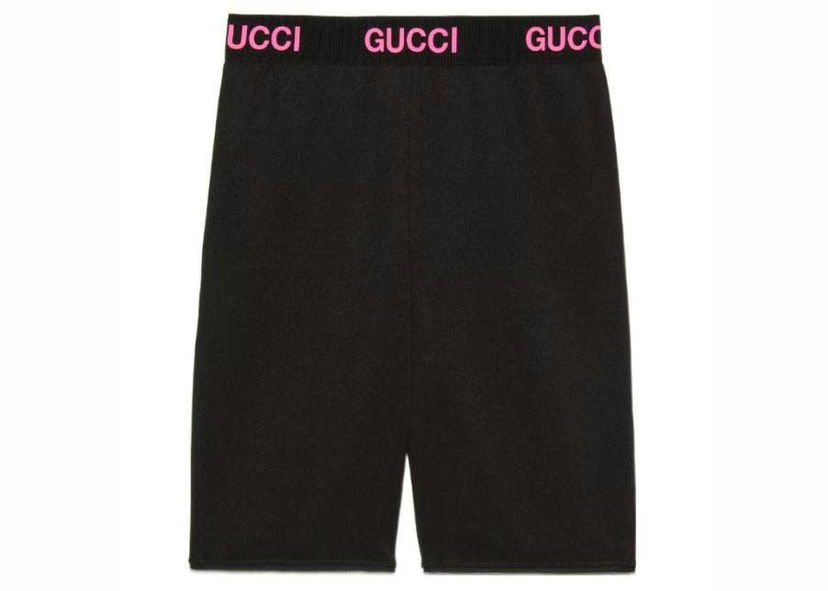 Šortky Gucci Biker Shorts Black/Pink Čierna | 688421 XJDS5 1037