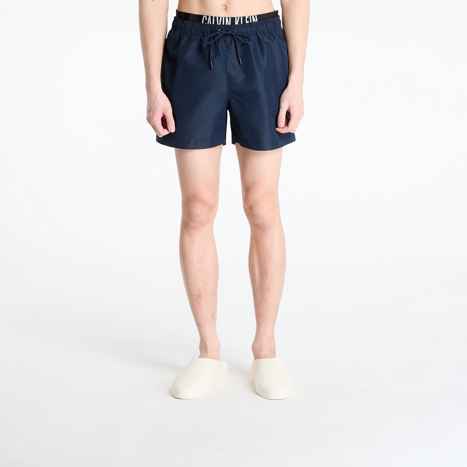Šortky CALVIN KLEIN Calvin Klein Jeans Medium Double Wb Boardshorts Navy | KM0KM01093 CEF, 0