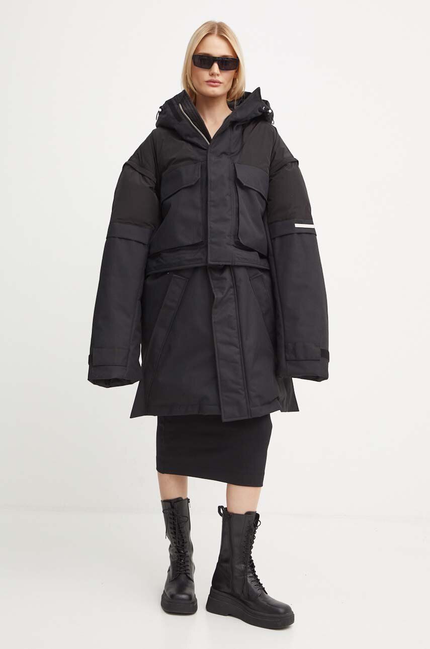 Layered Hooded Puffer Parka