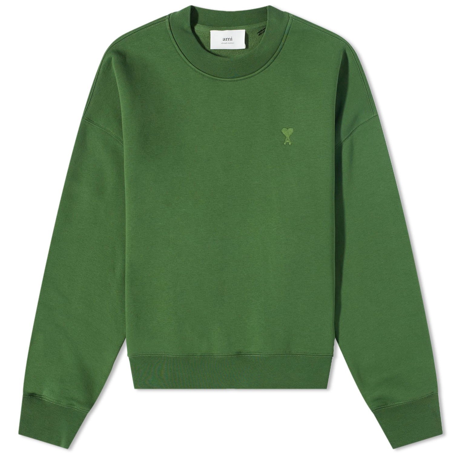 Mikina AMI Brushed Fleece ADC Crew Sweat Zelené | USW012-740-311, 0