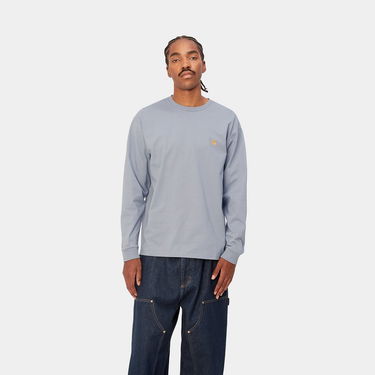 Tričko Carhartt WIP L/S Chase T-Shirt "Mirror / Gold" Modrá | I026392_1R2_XX, 1