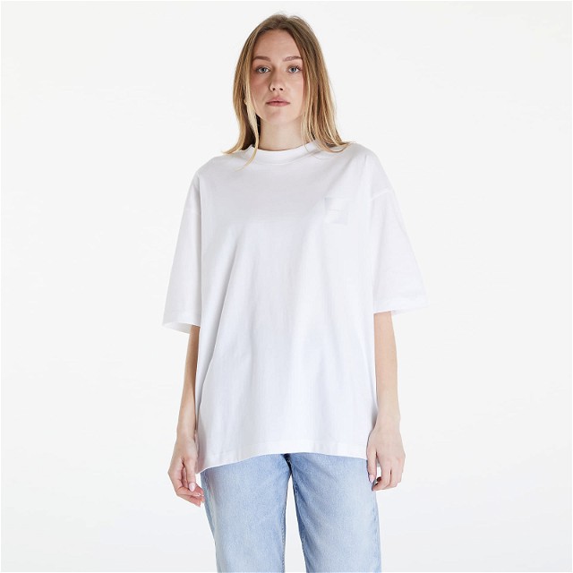Jeans Warp Logo Boyfriend T-Shirt White