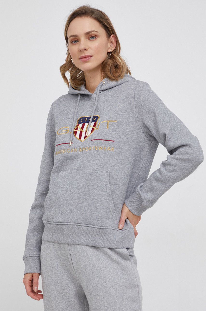 Mikina GANT Hoodie Šedá | 4204690, 0