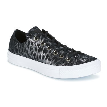 Tenisky a topánky Converse CHUCK TAYLOR ALL STAR SHIMMER SUEDE OX BLACK/BLACK/WHITE Čierna | 558000C, 0