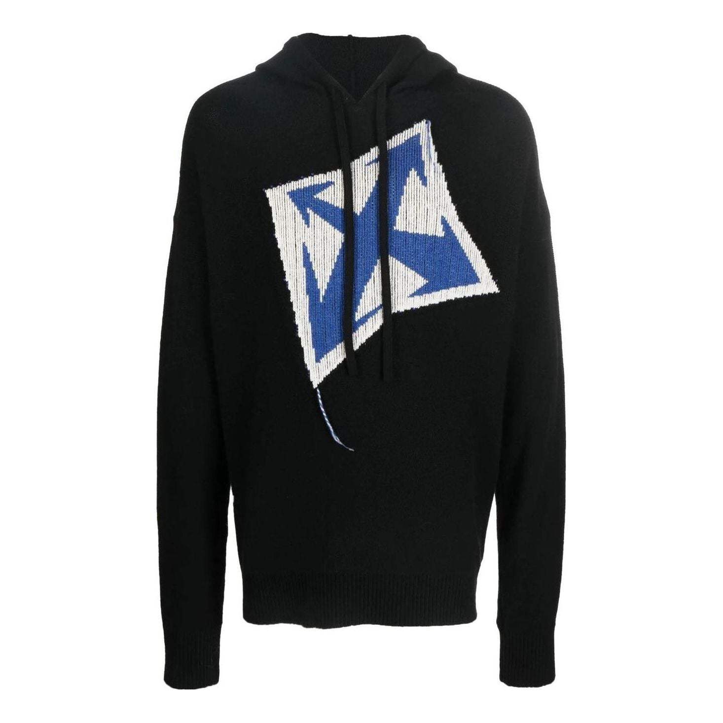 Mikina Off-White Arrow Print Knit Loose Fit Hoodie Čierna | OMHA155F22KNI0021045, 0