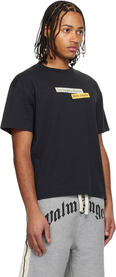 Tričko Palm Angels Palm Angels Paxlatimes Reg T-Shirt Čierna | PMAA109F25JER0041084, 4