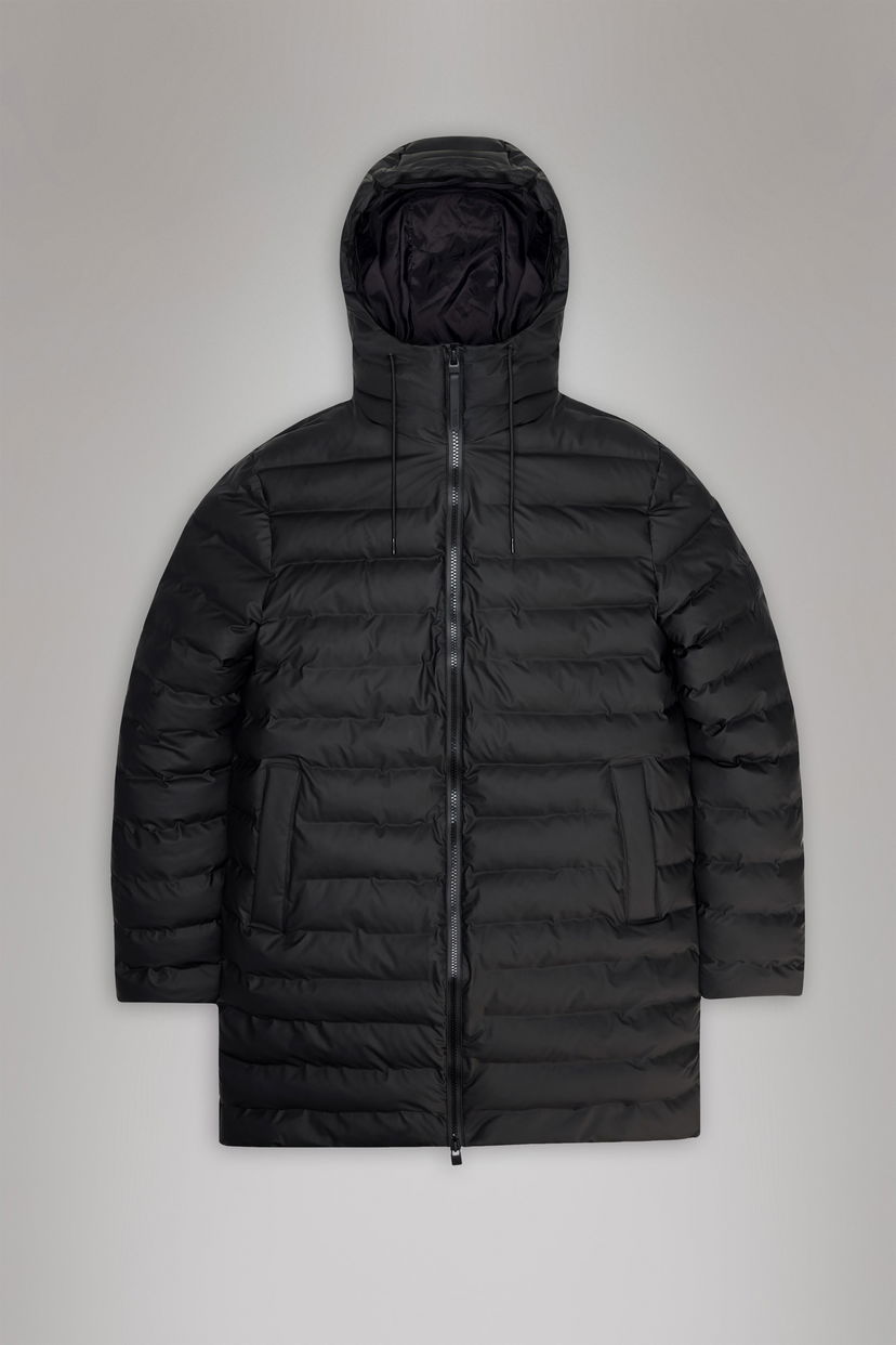 Prešívaná bunda Rains Long Puffer Jacket Čierna | 15900\01