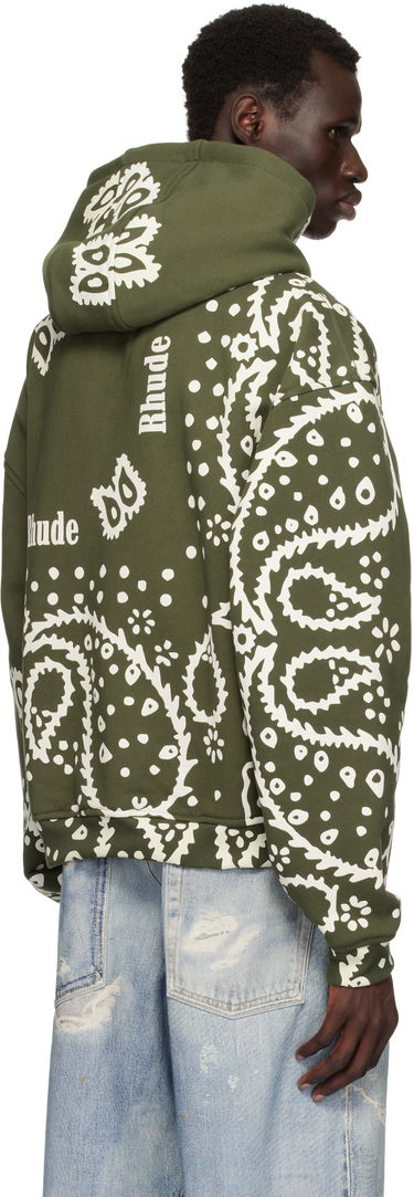Mikina Rhude Rhude Bandana Print Hoodie Zelené | RHPS25HO10012, 2