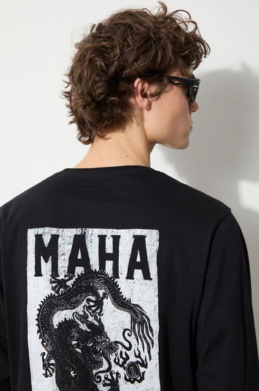 Tričko Maharishi Maharishi Long Sleeve T-Shirt Čierna | 1277.BLACK, 4