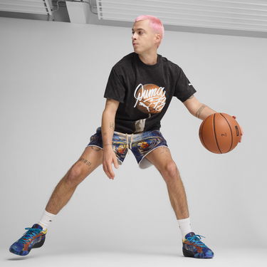 Tričko Puma Dylan Exhibit Basketball T-Shirt Čierna | 630475_01, 2