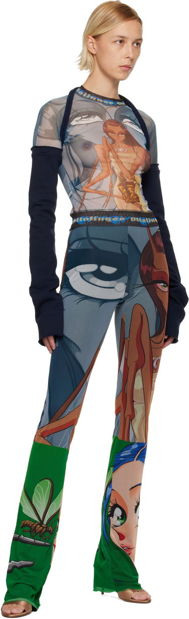 Tričko Ottolinger Ottolinger Graphic Mesh Hybrid Longsleeve T-shirt Rôznofarebný | 101-107009-01, 3