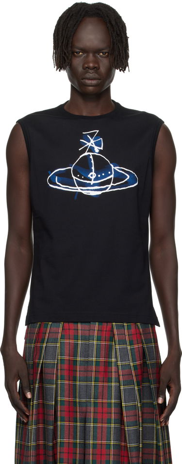 Tielko Vivienne Westwood Vivienne Westwood Drawn Orb Sleeveless T-Shirt Čierna | 2G01000A-J001M-, 0