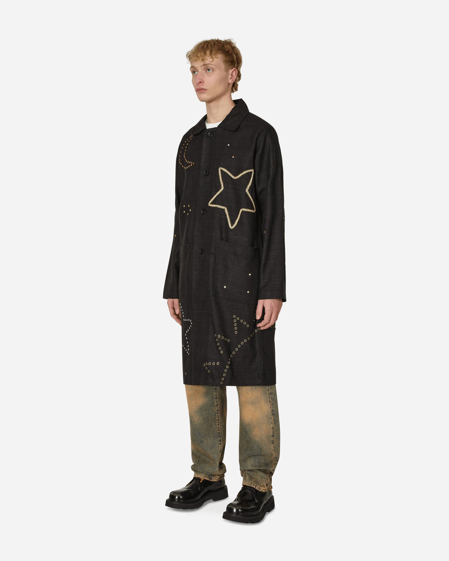 Kabáty Sky High Farm Embroidered Constellation Coat Čierna | SHF03J002 1, 1