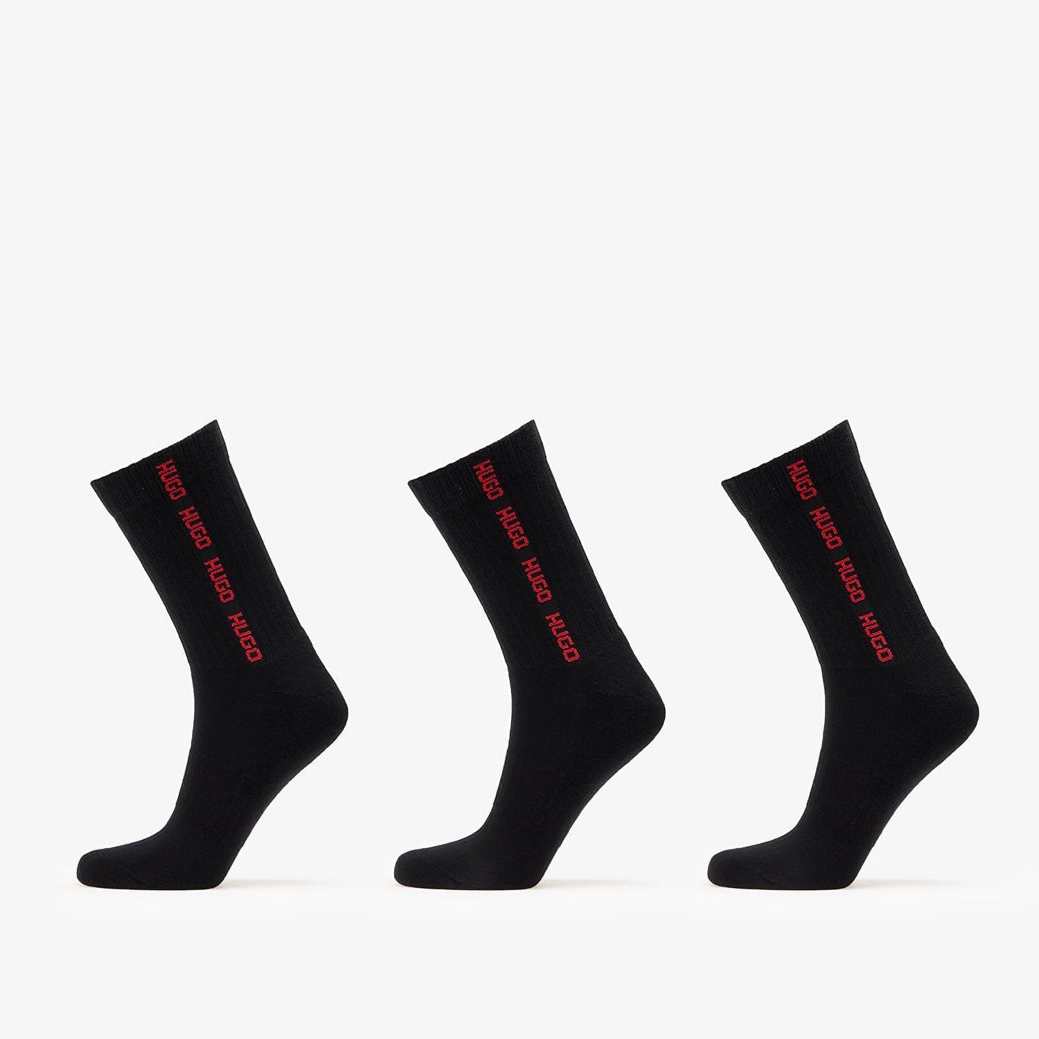 Spodná bielizeň a ponožky BOSS Hugo 3-Pack Qs Rib Tape Md Black Čierna | 50543076-001, 0