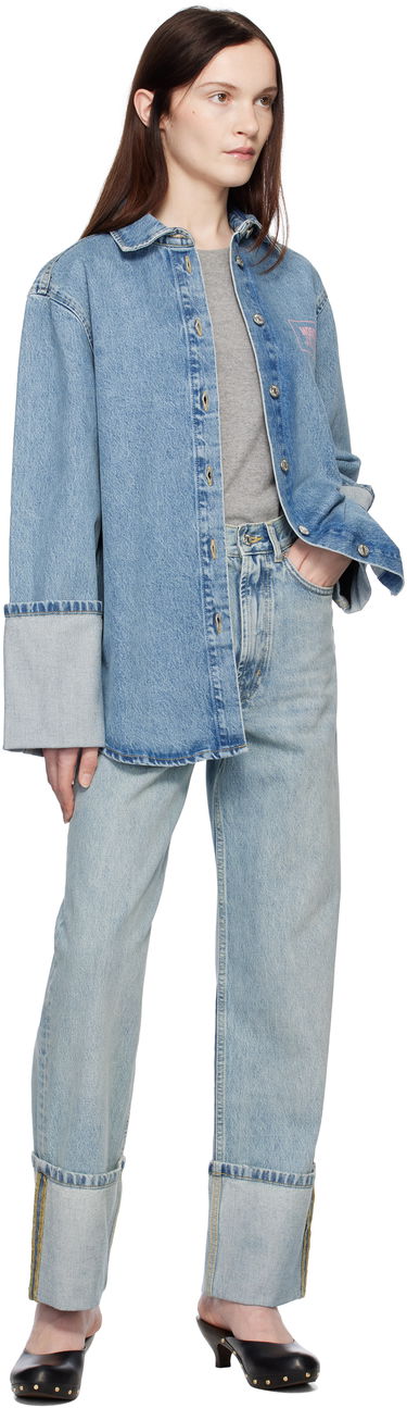 Košeľa Moschino Jeans Oversized Denim Shirt Modrá | 251K10216, 3