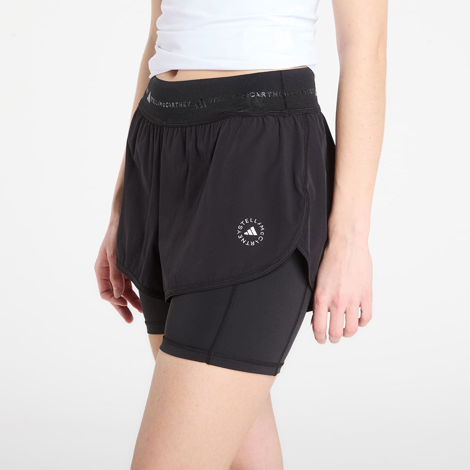 Šortky adidas Performance Stella McCartney 2-in-1 Training Shorts Čierna | JM1395, 1