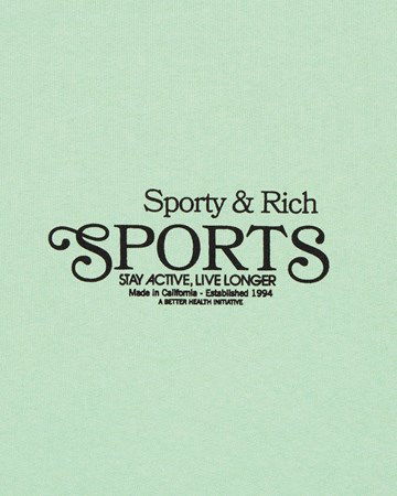 Sveter Sporty & Rich Bardot Sports Crewneck Zelené | CR842TH, 1