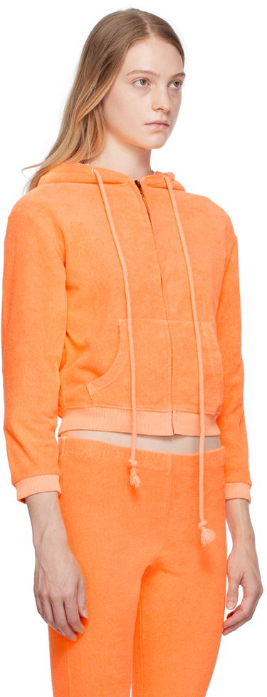 Mikina ERL Cropped Zip Hoodie Oranžová | ERL06T110, 3