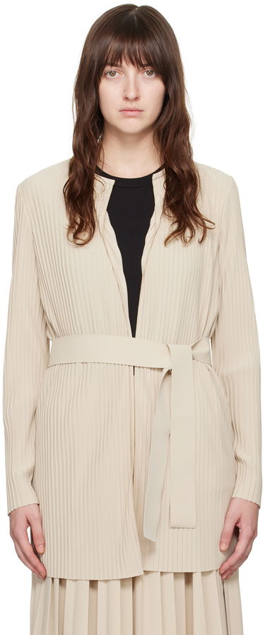 Kabáty Max Mara Leisure Pleated Longline Cardigan Béžová | 2426916027600, 0