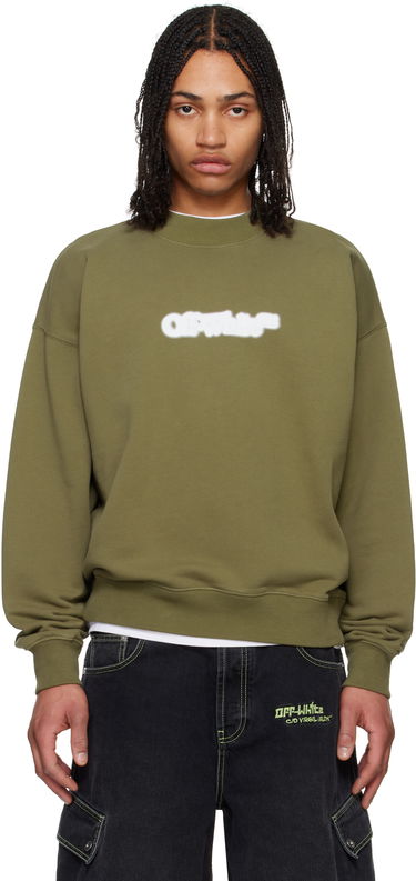 Mikina Off-White Off-White Spray Arrow Skate Sweatshirt Zelené | OMBA054S25FLE0045601, 0