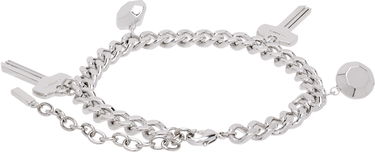 Náramok We11done Charm Chain Bracelet With Keys Metalická | WD-AJ3-24-530-U-SV, 1