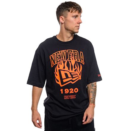 Tričko New Era Oversized T-Shirt Flame Čierna | 60564870, 0