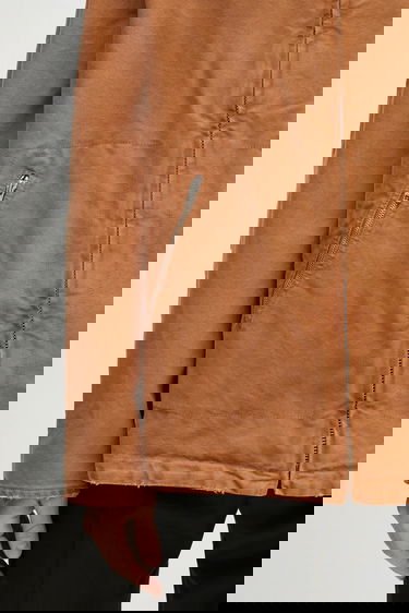 Bunda Maison Margiela MM6 Maison Margiela Collared Full-zip Utility Jacket Hnedá | SH0AM0048, 4