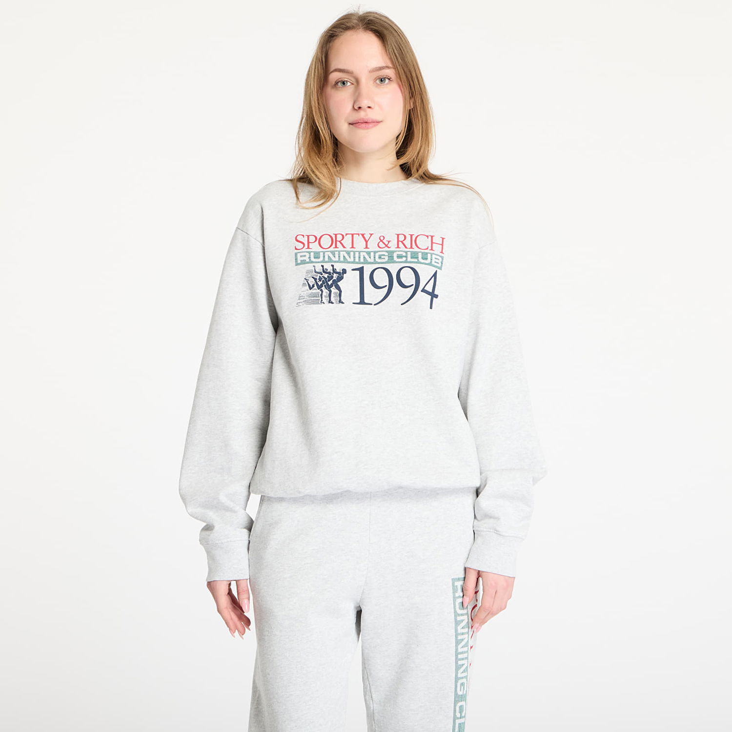 Sveter Sporty & Rich Sporty & Rich Finish Line Crewneck Sweatshirt Šedá | ST071514167GY03, 1