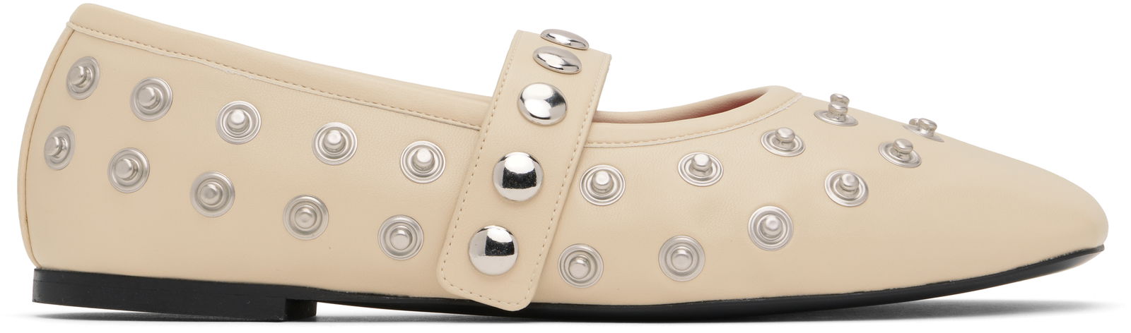 Stella McCartney Ryder Popper-Studded Ballerina Flats