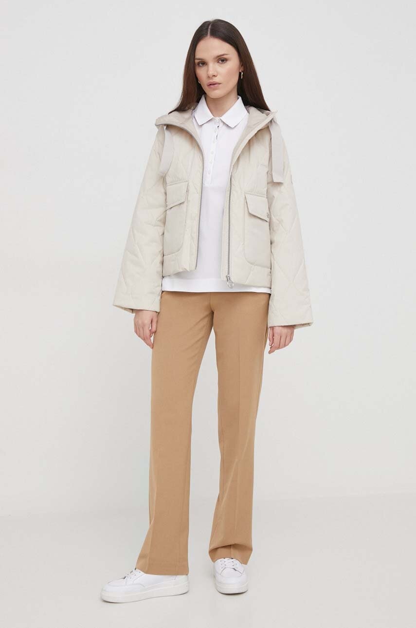 Bunda Barbour Barbour Venton Quilted Hooded Jacket Béžová | LQU1722, 1