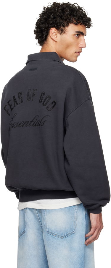 Polo tričko Fear of God ESSENTIALS Holiday Embroidered Classic Polo Čierna | 192HO252042F, 2