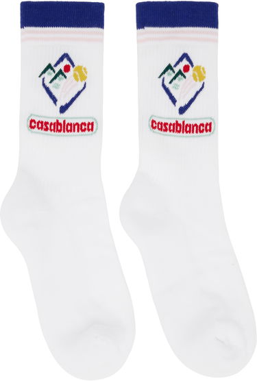 Ponožky Casablanca Casablanca Fuji Icon Socks Biela | APF25-ACC-010-04, 0