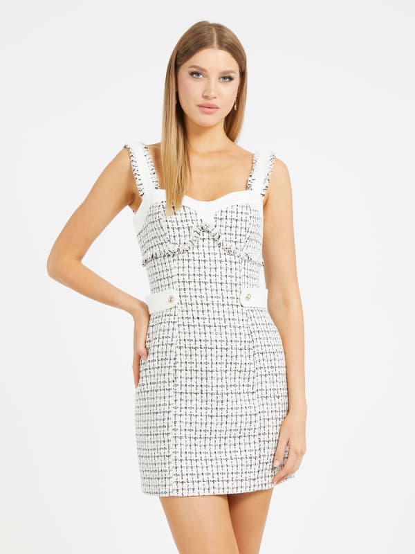 Šaty GUESS Tweed Mini Tyrkysová | W3BK0LWFVQ0, 0