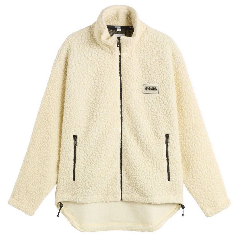 Bunda Napapijri Martine Rose Logo Fleece Jacket Béžová | NP0A4IG7-N1A