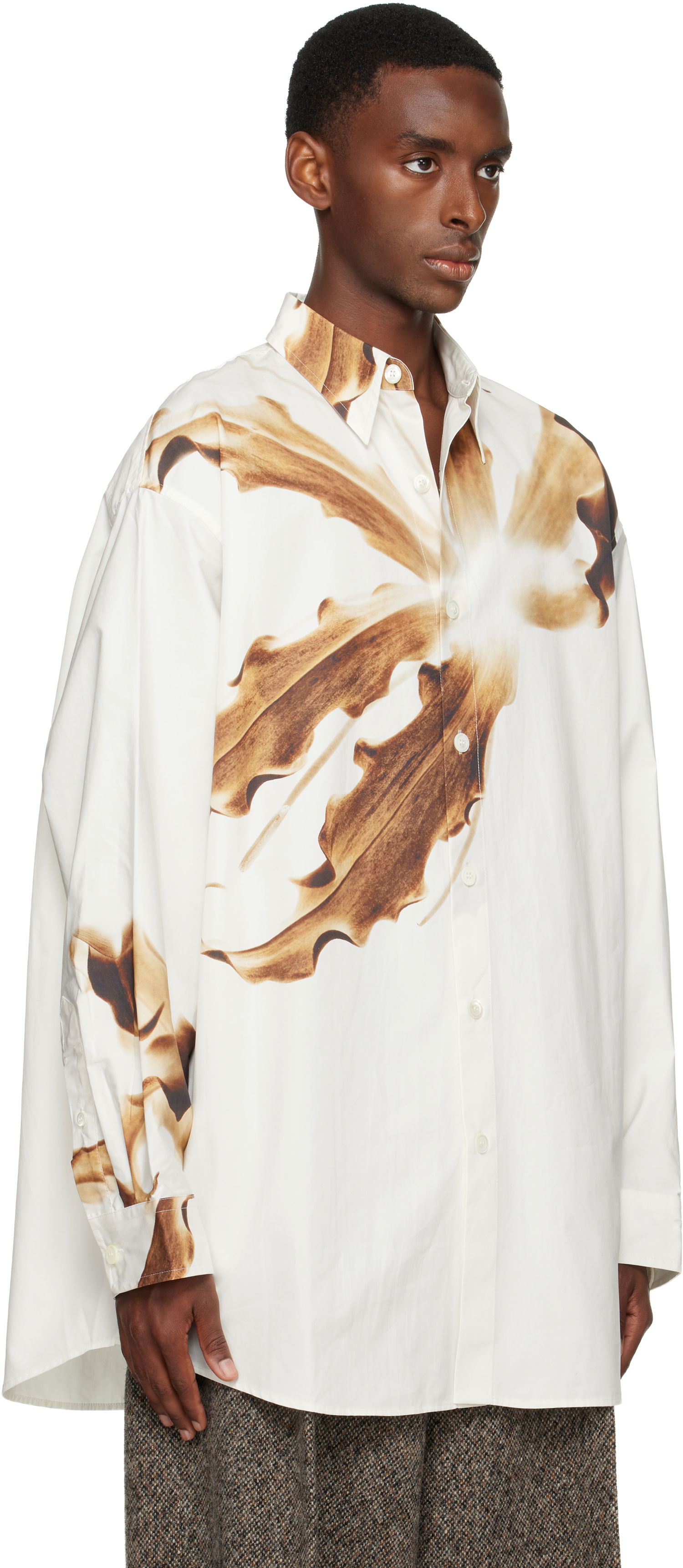 Košeľa Dries Van Noten Dries Van Noten Flame Lily Print Shirt Biela | 252-020711-2029, 1