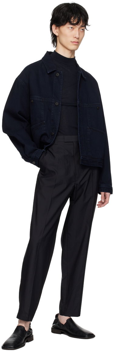 Nohavice LEMAIRE Lemaire Washed Cropped Trousers Čierna | PA1105 LF1209, 3