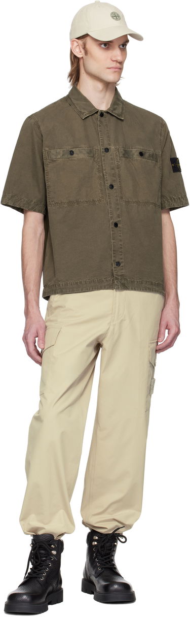 Košeľa Stone Island Stone Island Brushed Organic Cotton Canvas Shirt Zelené | K1S15 1200029 S00WN, 4