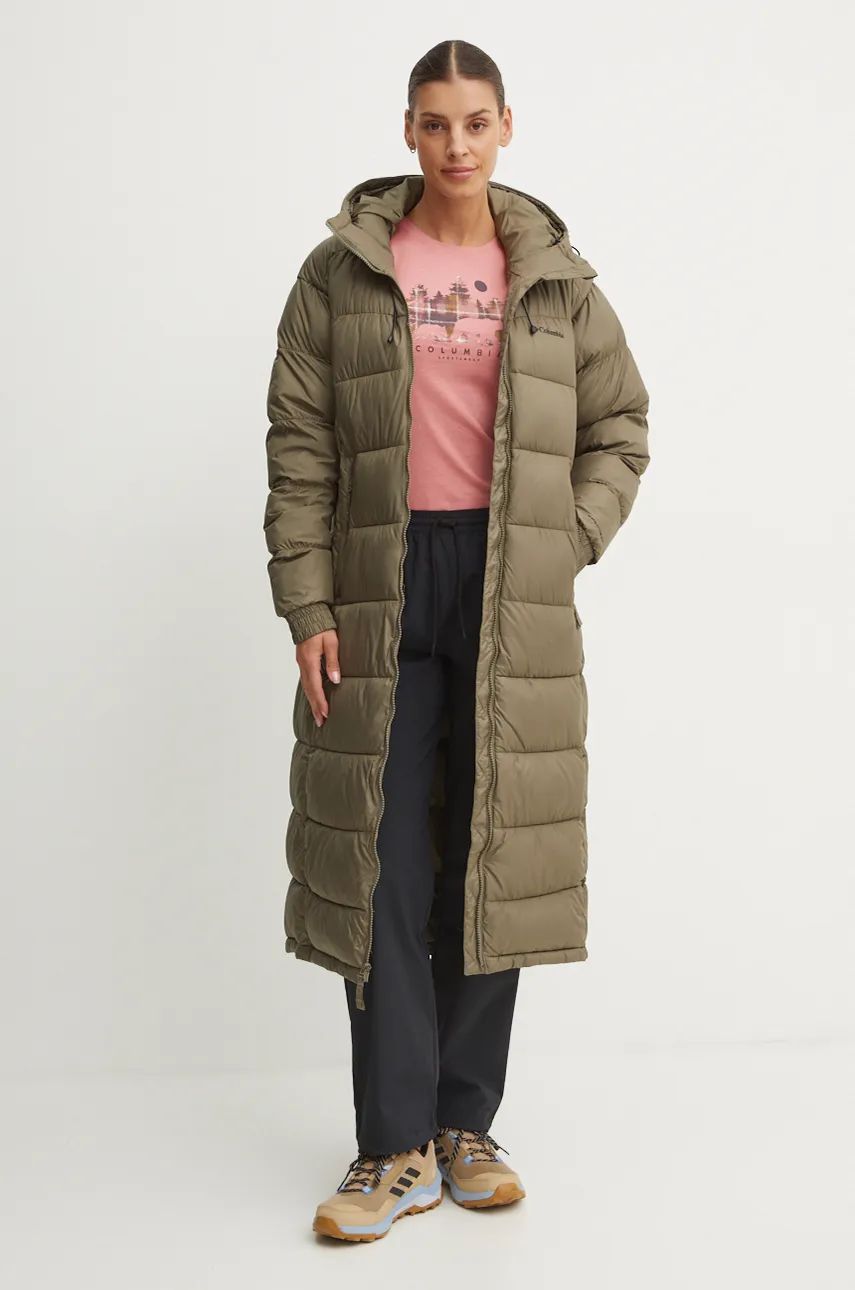 Prešívaná bunda Columbia Long Padded Winter Jacket Zelené | 2051351, 1